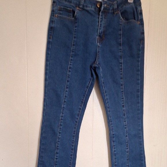 BAMBOO Women's Straight Leg Blue Jeans - Picture 1 of 10